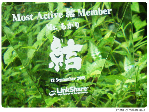 20080919-6 「Most Active 結 Member 賞」受賞。